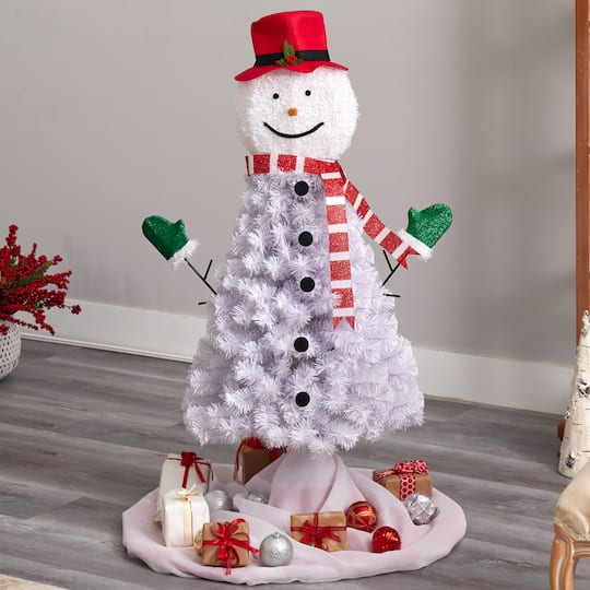 4ft. Unlit Snowman Artificial Christmas Tree